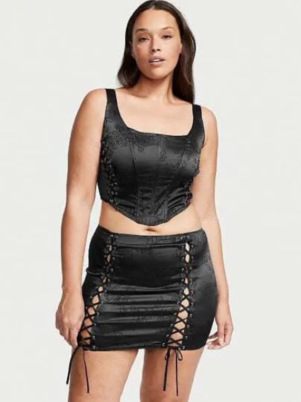 Victoria’s Secret Lace-Up Corset & Skirt Set, XS